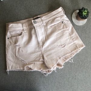 Express light pink high rise shorts, gently worn